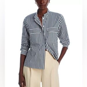 FRAME Striped Shirt Navy Button Down